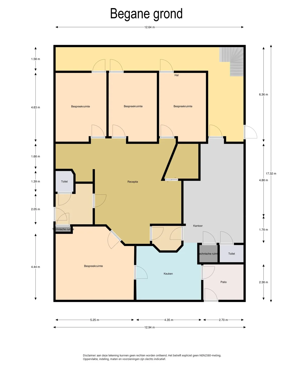 Plattegrond 1 van Waezenburglaan 45-I in Leek