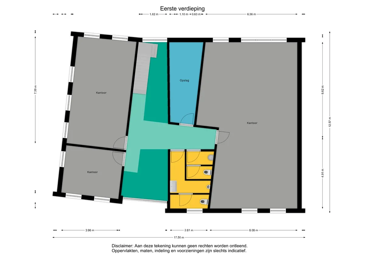Plattegrond 2 van Friesestraatweg 191-3 in Groningen