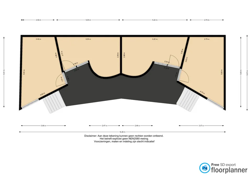 Plattegrond 2 van Duinkerkenstraat 35 in Groningen