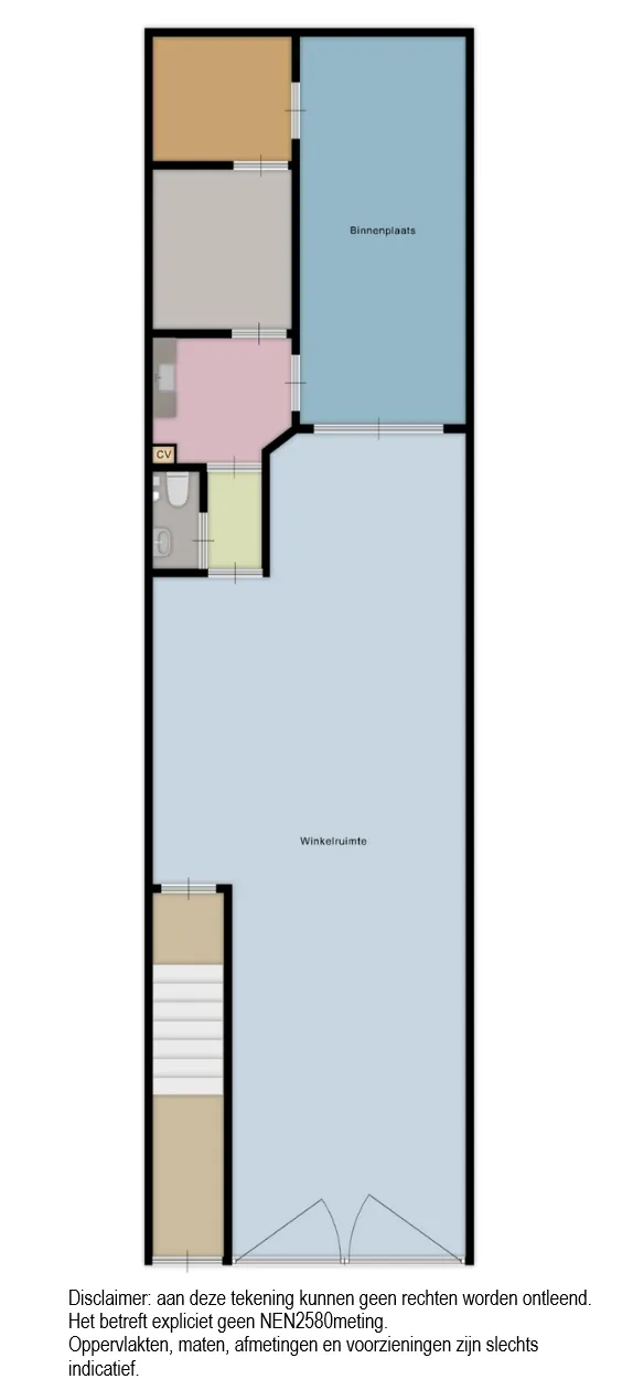 Plattegrond 1 van Steentilstraat 13 in Groningen