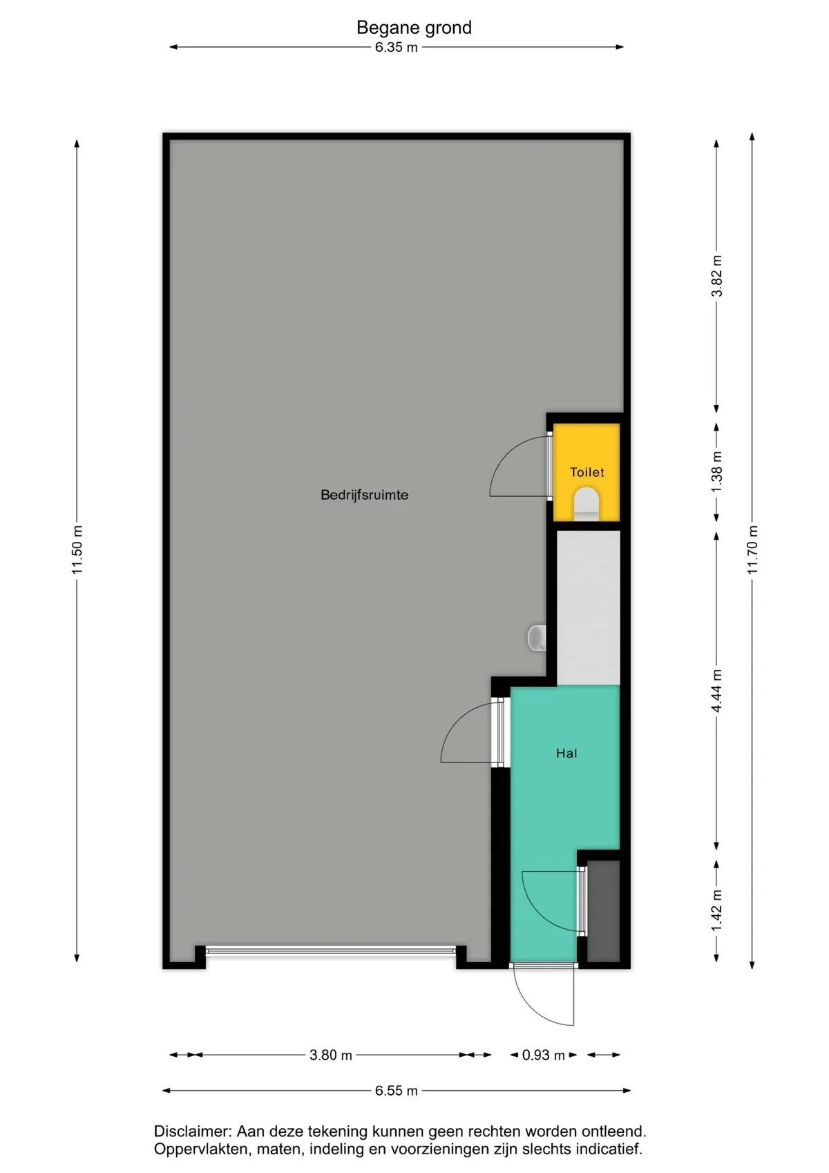 Plattegrond 1 van Kaskinenweg 14-d in Groningen