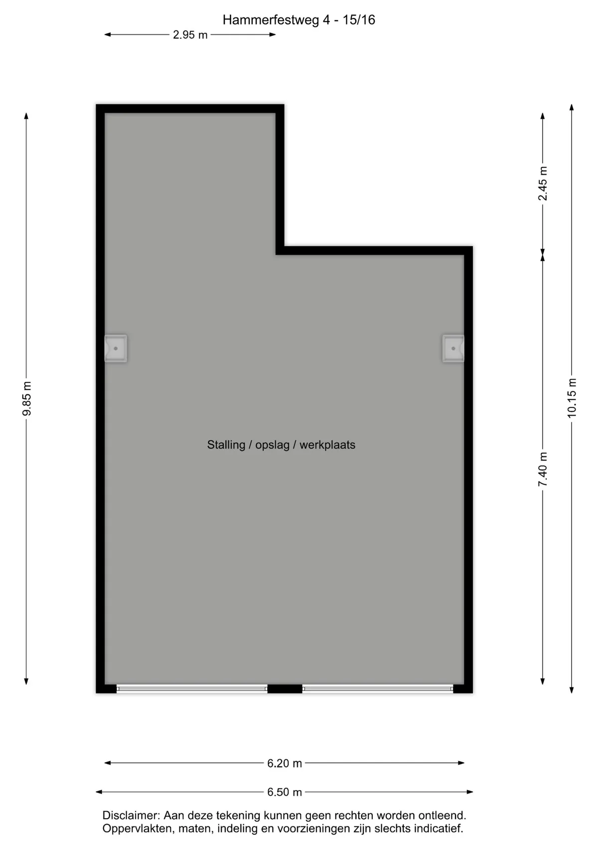 Plattegrond 1 van Hammerfestweg 4-15 in Groningen
