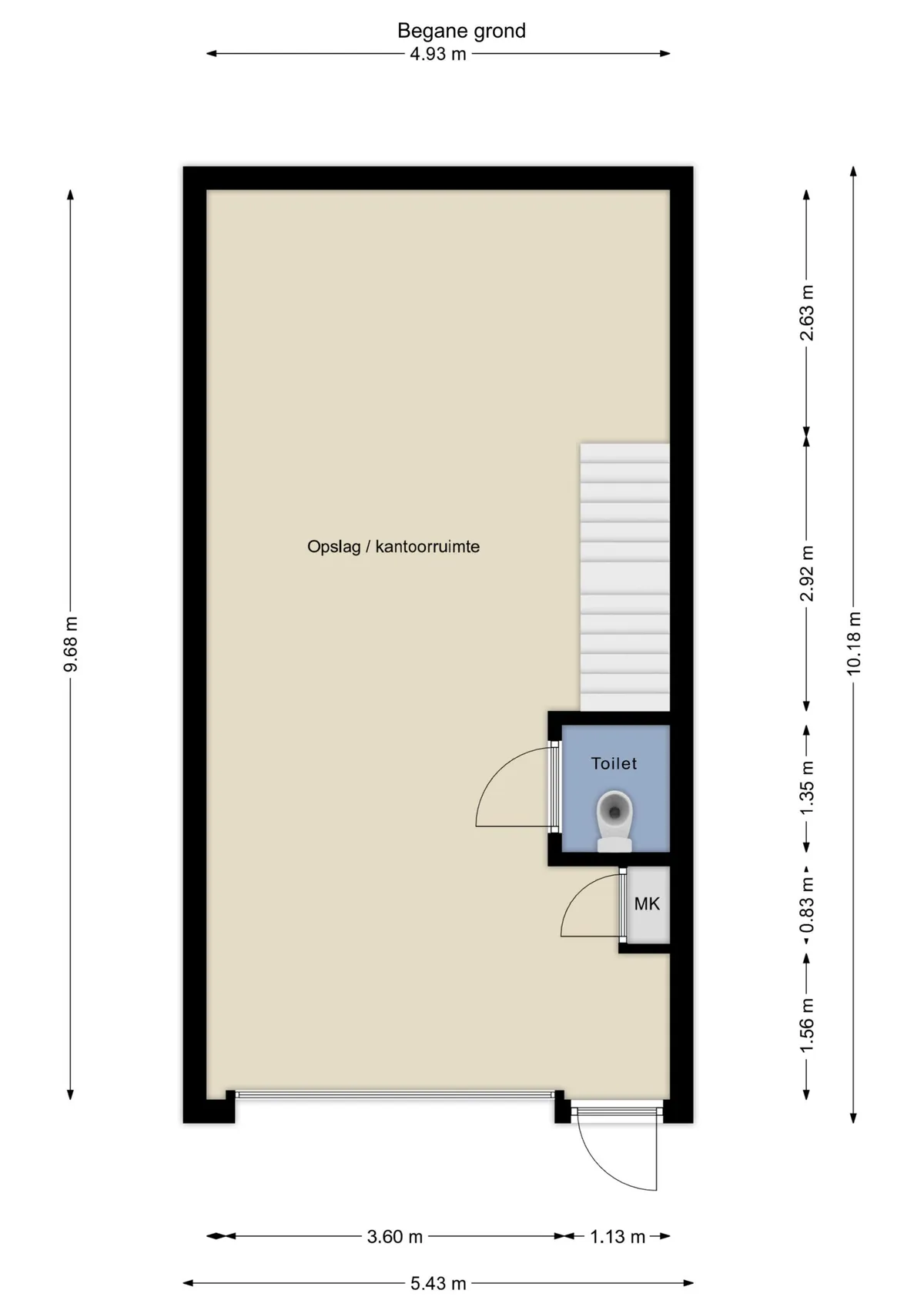 Plattegrond 1 van Egersundweg 6-a in Groningen