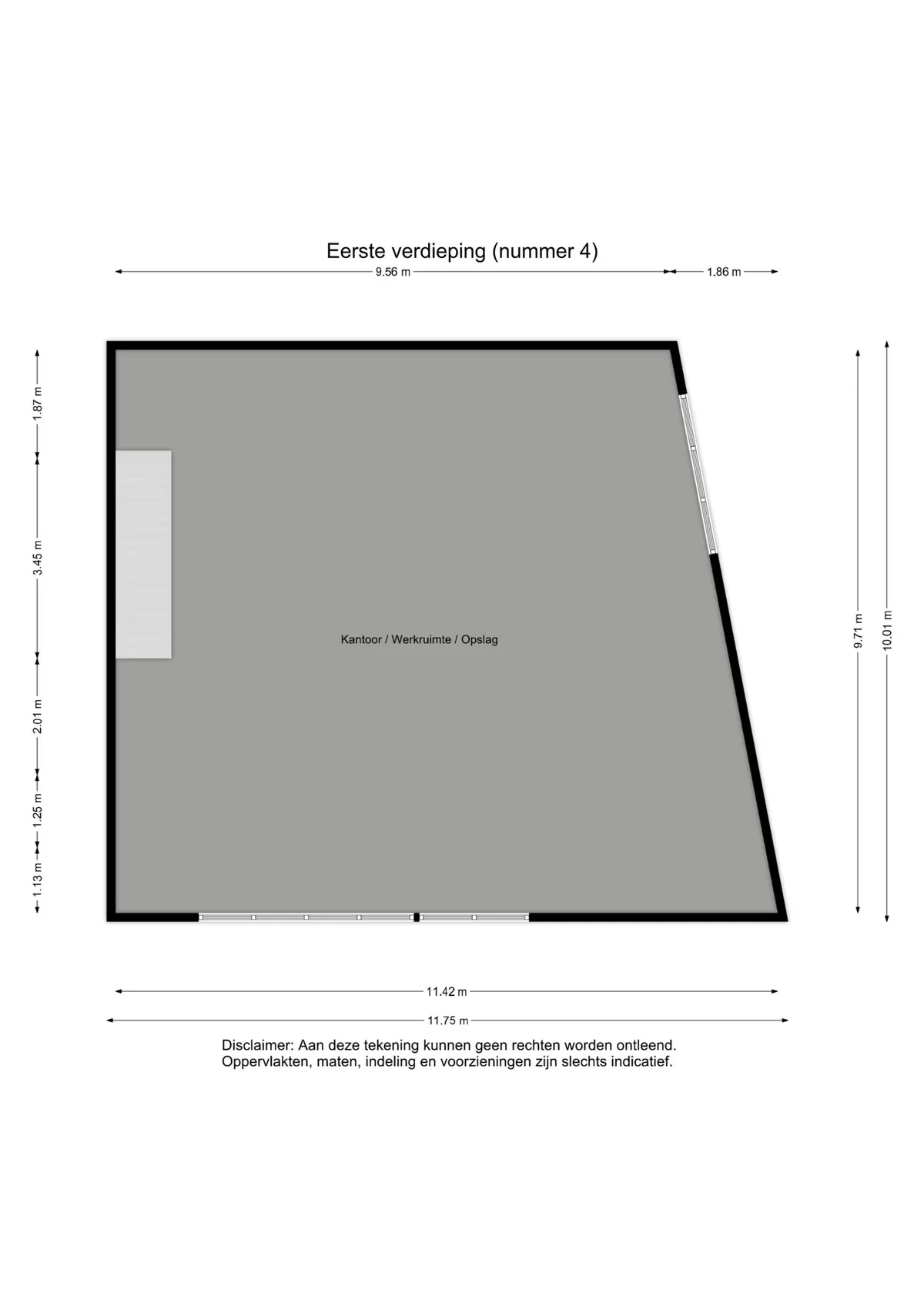 Plattegrond 2 van Kaskinenweg 4 in Groningen