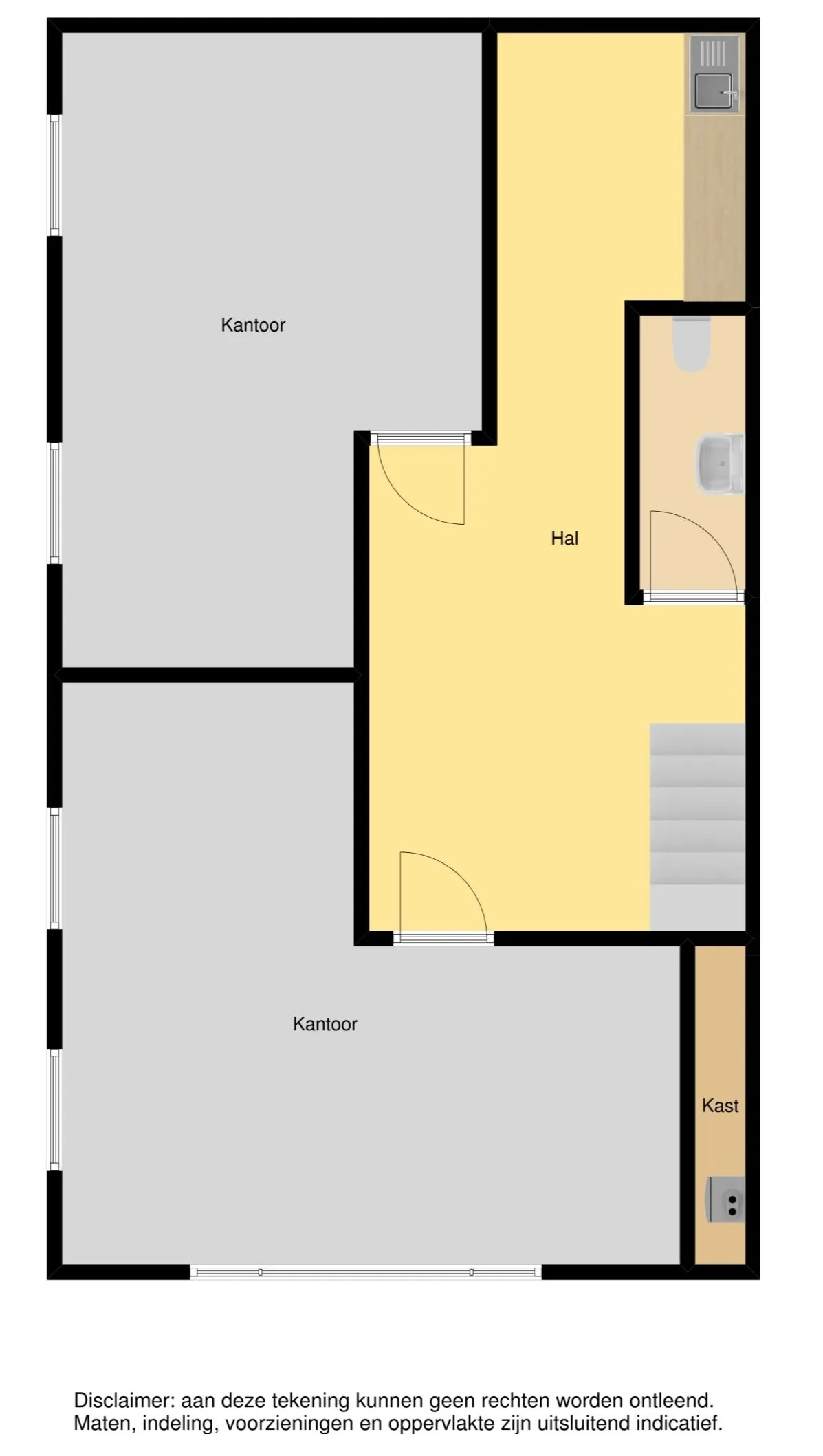 Plattegrond 2 van Stavangerweg 21-1 in Groningen