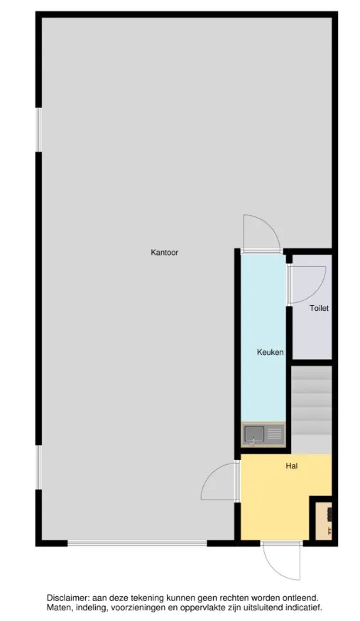 Plattegrond 1 van Stavangerweg 21-1 in Groningen