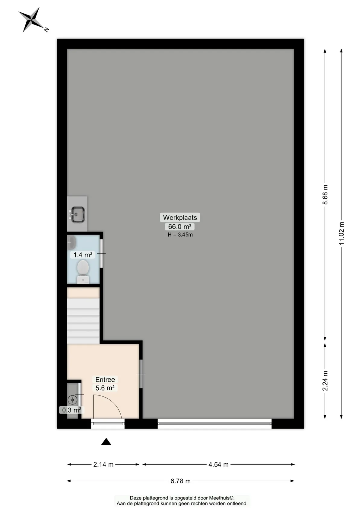 Plattegrond 1 van Stavangerweg 23-20 in Groningen